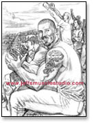 muscled tatted guy at football game applauding