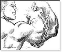 Chain breaking around arm