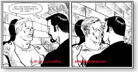 Carl and John's first kiss