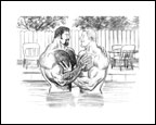 john and carl in pool