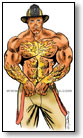 Fireman with flame tattoos