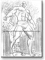 Giant smashing buildings as he walks