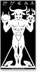 Horned god ink drawing