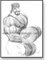 Big John does 200 lb. dumbell curls