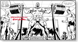 John in gym doing heavy barbell squats