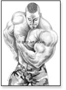 muscled man in cammo pants and high and tight haircut