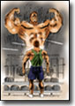 Massive man in mirror