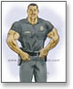 Hispanic bodybuilder cop