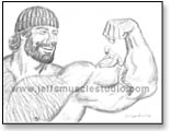 Big Paul's arm supports buddy