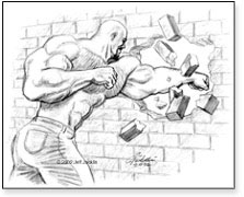 taking out brick wall in one punch
