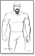 rough looking muscled man