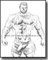 Muscleman with shredded t shirt