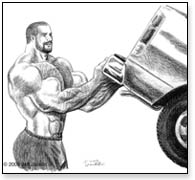 Curling back end of truck